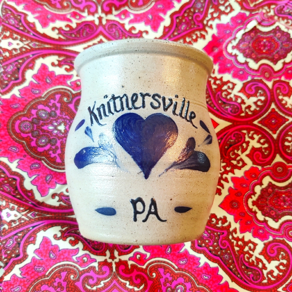RARE FIND! Vintage Rowe Pottery Works small crock